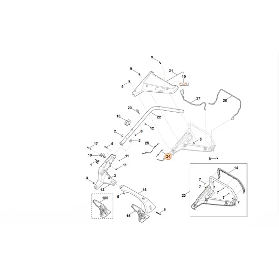 STIHL  Cięgno linowe WB21 700 7500